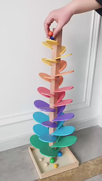 Montessori Klangbaum mit Farbstufen-Blättern
