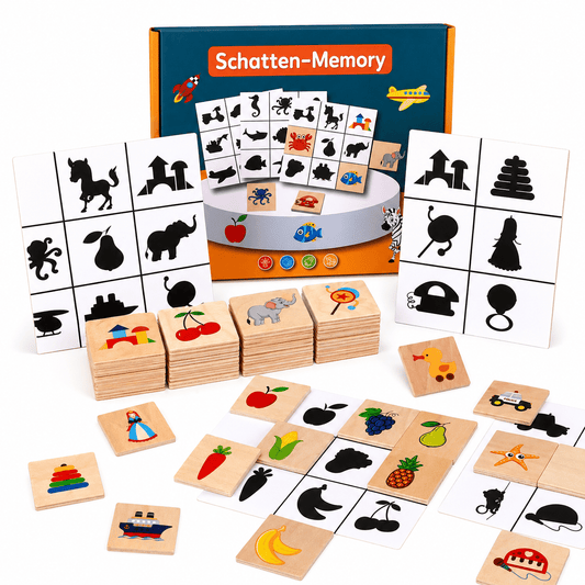 Schatten-Memory aus Holz – Zuordnungsspiel für Wahrnehmung & Konzentration - ADHS Store