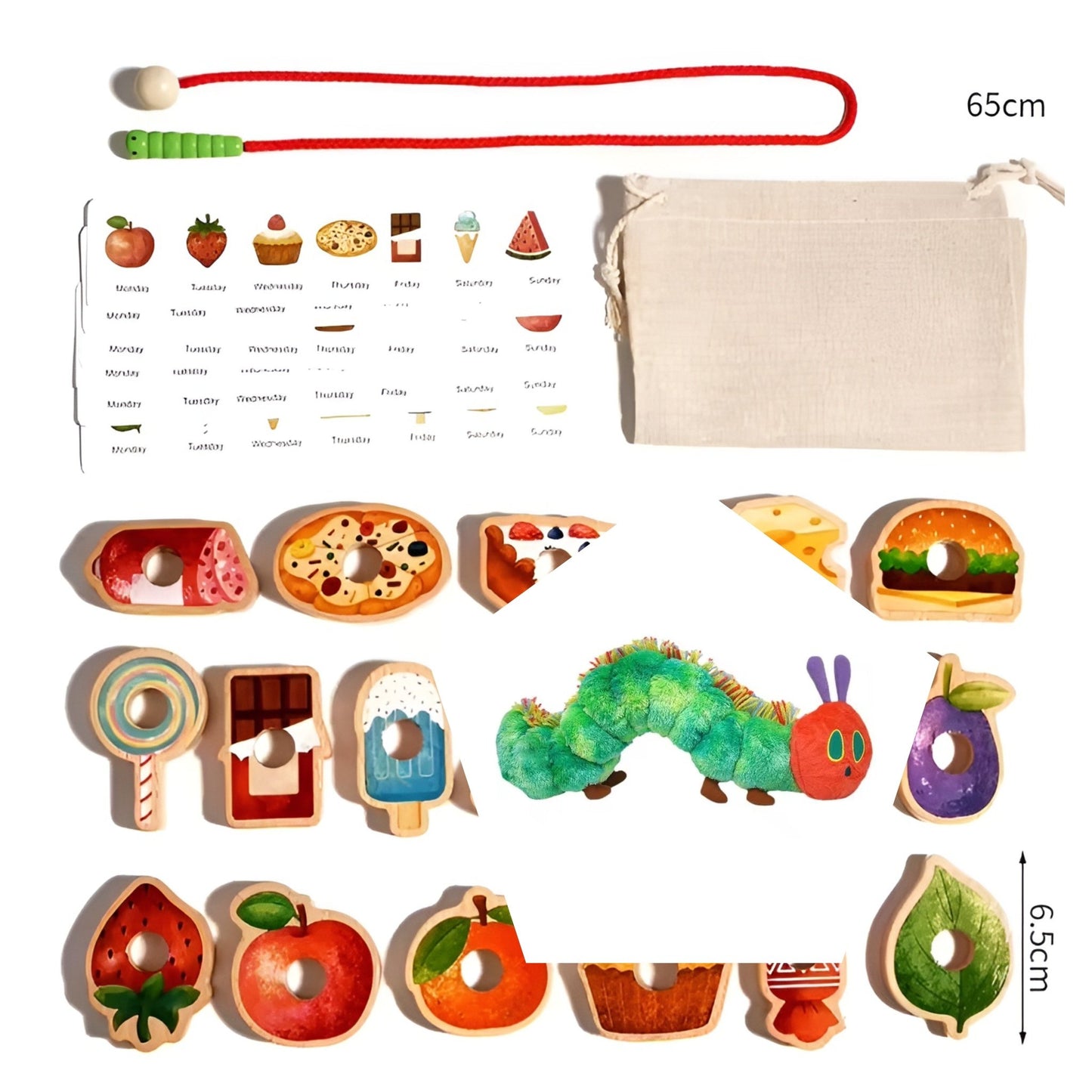 Stofftier Immerhungrige Raupe (und Menüplan) - ADHS Store