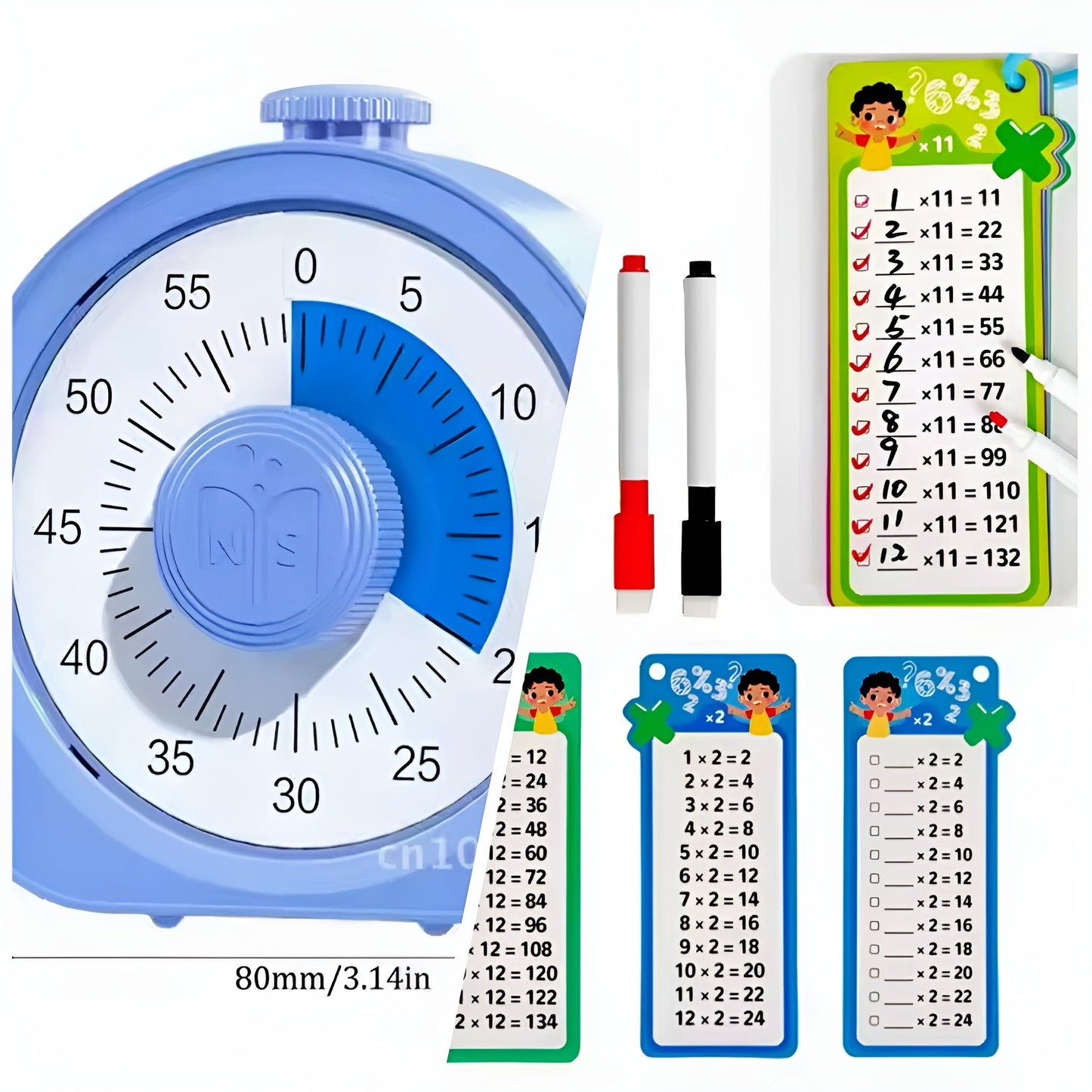 Visueller Timer mit anschaulicher Zeit - Darstellung für Lerneinheiten - ADHS Store